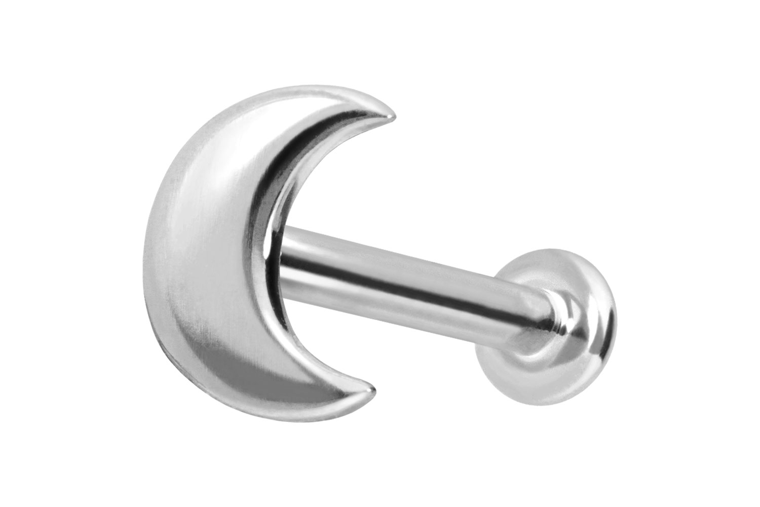 14 Karat Gold Labret Piercing mit Innengewinde MOND